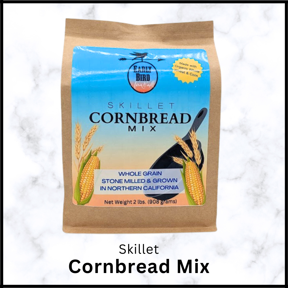2# package of organic cornbread mix from Early Bird Farm & Mill